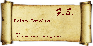 Frits Sarolta névjegykártya